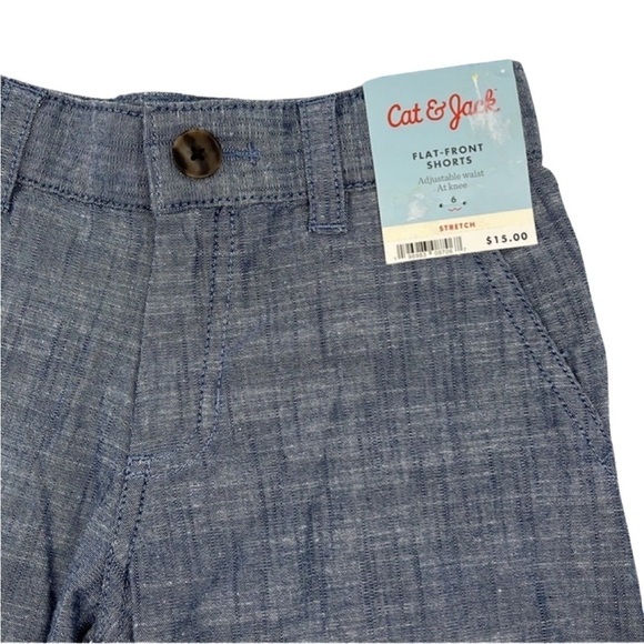 Cat & Jack Boy's Flat-Front Shorts,‎ Navy, 6m - Picture 2 of 3